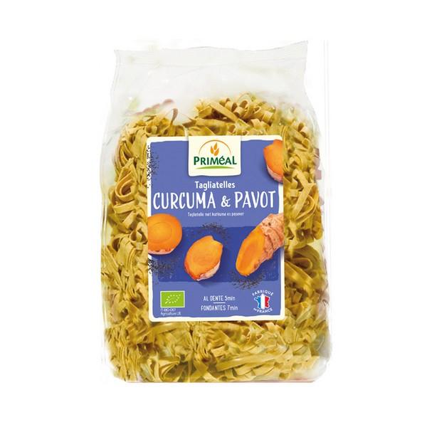 PRIMEAL PATES TAGLIATELLES AU CURCUMA & AU PAVOT 250GR HY12