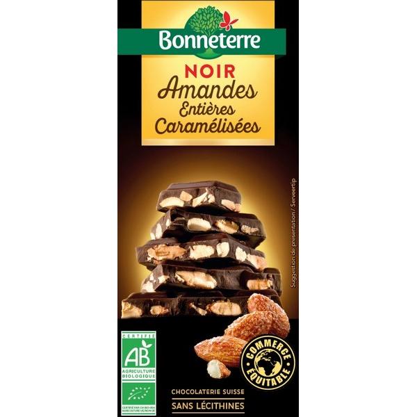 BONNETERRE CHOCOLAT NOIR AMANDE ENTIERES CARAMELISEES 200GR BF8