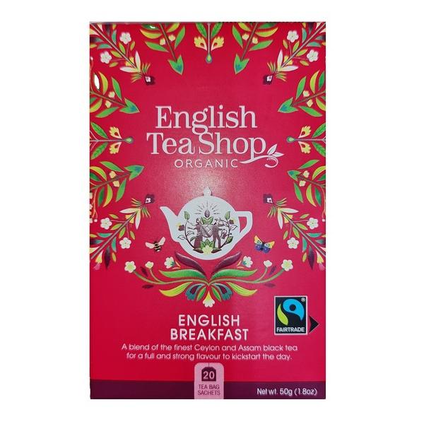 ENGLISH TEA SHOP THE ENGLISH BREAKFAST 20X SACHETS 50GR DEENG