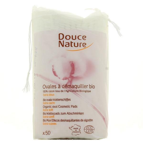 DOUCE NATURE DISQUES OVALES A DEMAQUILLER 50X PEICES HY12