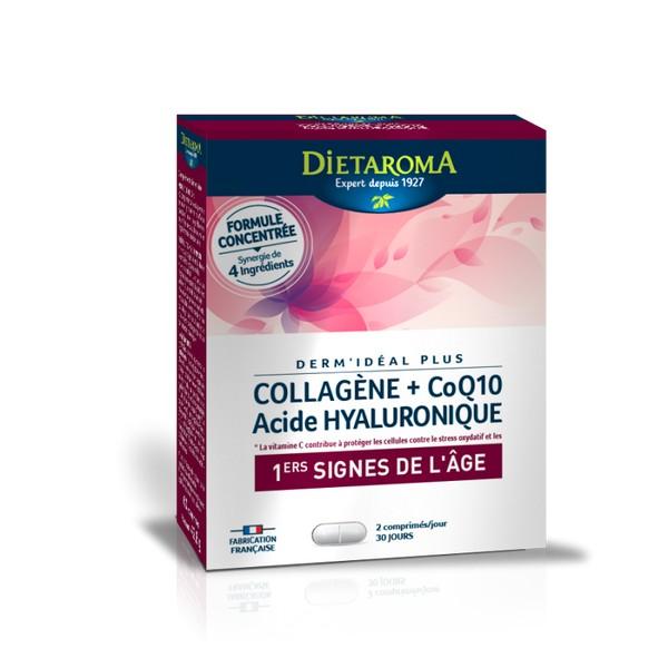 DIETAROMA DERM'IDEAL PLUS COLLAGENE + COQ10, 1ers SIGNES DE L'AGE 60X COMPRIMÉS MN