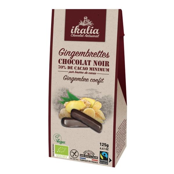 IKALIA GINGEMBRETTES CHOCOLAT NOIR CACAO 70% 125GR VJ6