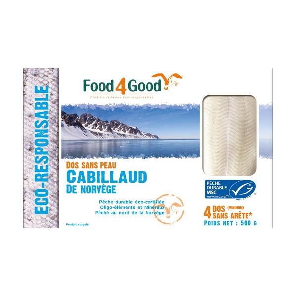 FOOD4GOOD CABILLAUD DE ISLAND PAVE SANS PEAU 500GR MR10