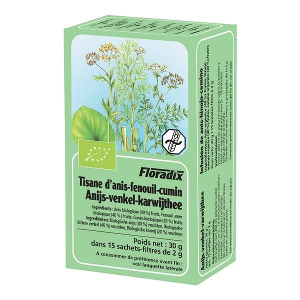 SALUS FLORADIX TISANE D'ANIS - FENOUIL - CUMIN 15X SACHETS 30GR OC