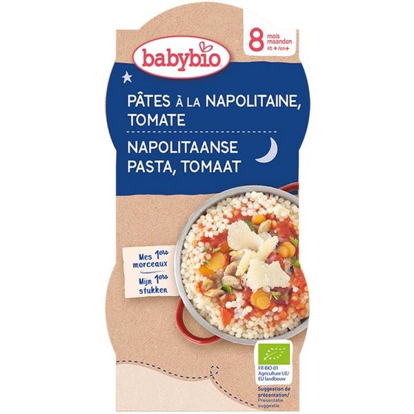 BABYBIO ASSIETTE PATES A LA NAPOILTAINE TOMATE 2X200GR