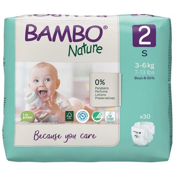 BAMBO NATURE COUCHE BEBE N°2 S 3-6KG 30X BF5