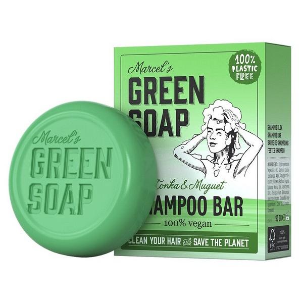 MARCEL'S GREEN SOAP SHAMPOO BAR TONKA & MUGUET 90GR MR3