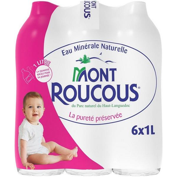MONT ROUCOUS EAU MINERALE NATURELLE 6X1L MR