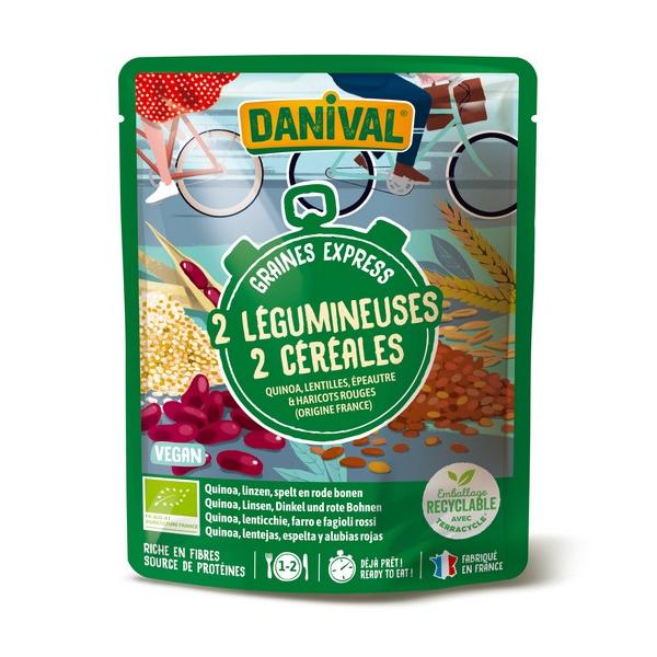 DANIVAL GRAINES EXPRESS 2 LEGUMINEUSES 2 CEREALES 250GR BF6
