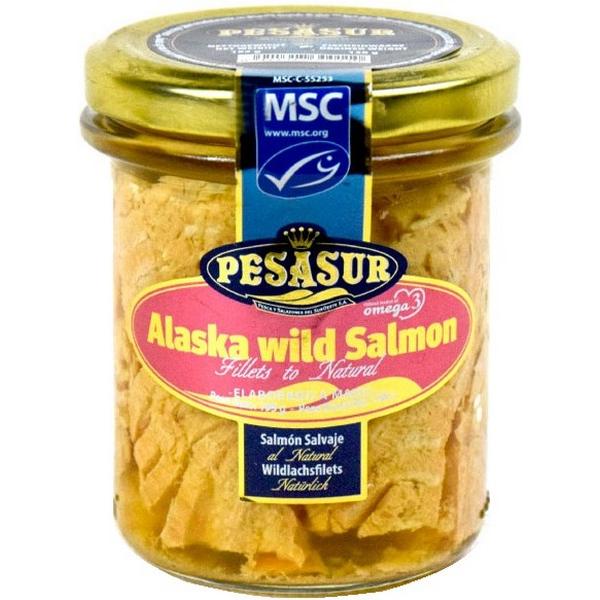 PESASUR SAUMON SAUVAGE D'ALASKA AU NATUREL 195GR CN12