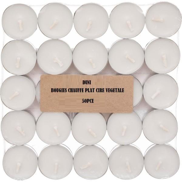 DUNI BOUGIES CHAUFFE PLAT CIRE VEGETALE 50PCE BF8