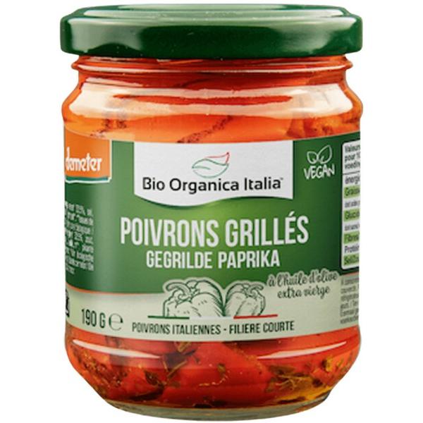BIO ORANICA ITALIA POIVRONS GRILLES A L'HUILE DOLIVE 190GR HY6