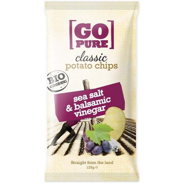 GO PURE CHIPS SEL MARIN & VINAIGRE BALSAMIQUE 125GR BF10