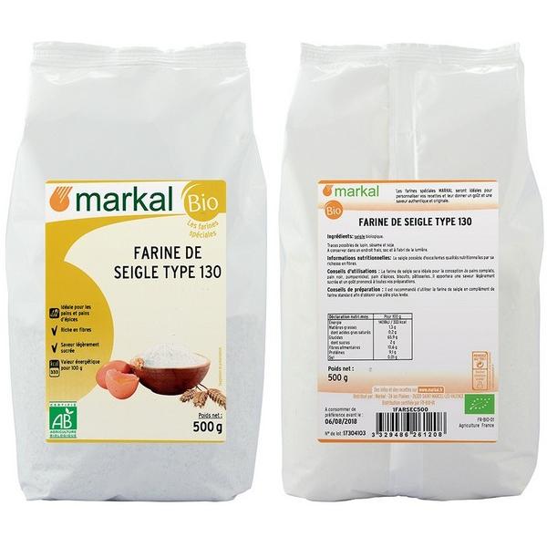 MARKAL FARINE DE SEIGLE T130 500GR MR6