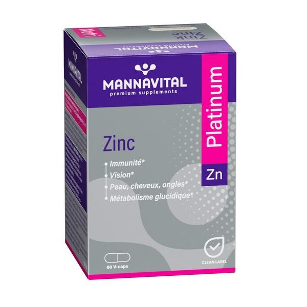 MANNAVITAL ZINC PLATINUM 60X CAPSULES MV1