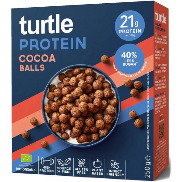 TURTLE CEREALES PROTEIN COCOA BALLS 250GR BF8