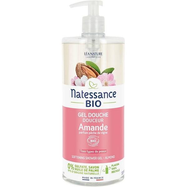 NATESSANCE GEL DOUCHE DOUCEUR AMANDE PARFUM PECHE DE VIGNE 1L HY6