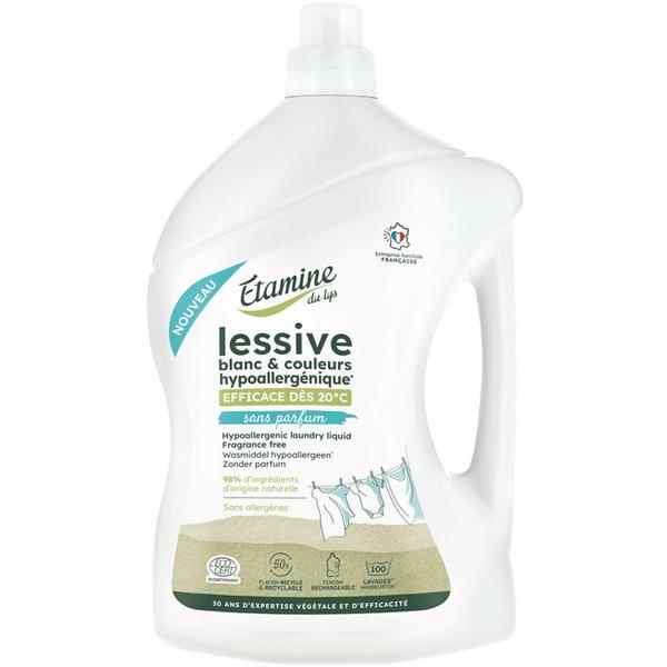 ETAMINE DU LYS LESSIVE BLANC & COULEURS HYPOALLERGENIQUE SANS PARFUM 3L DB4