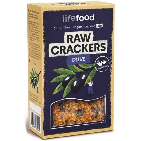 LIFEFOOD RAW CRACKERS OLIVE 90GR VJ8