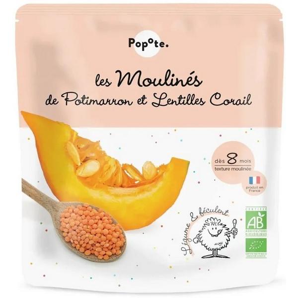 POPOTE MOULINES DE POTIMARRON ET LENTILLES CORAIL 180GR BF10
