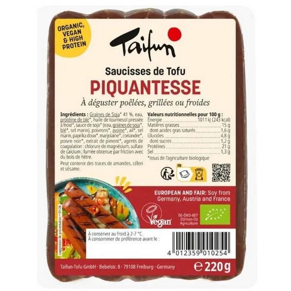 TAIFUN SAUCISSE FUMEE ET PIQUANTE A POELEES GRILLER OU FROID 220GR MR6