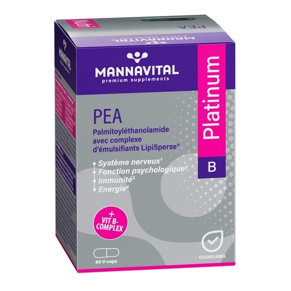 MANNAVITAL PEA + VITAMINE B COMPLEX PLATINUM 60X CAPSULES MV1